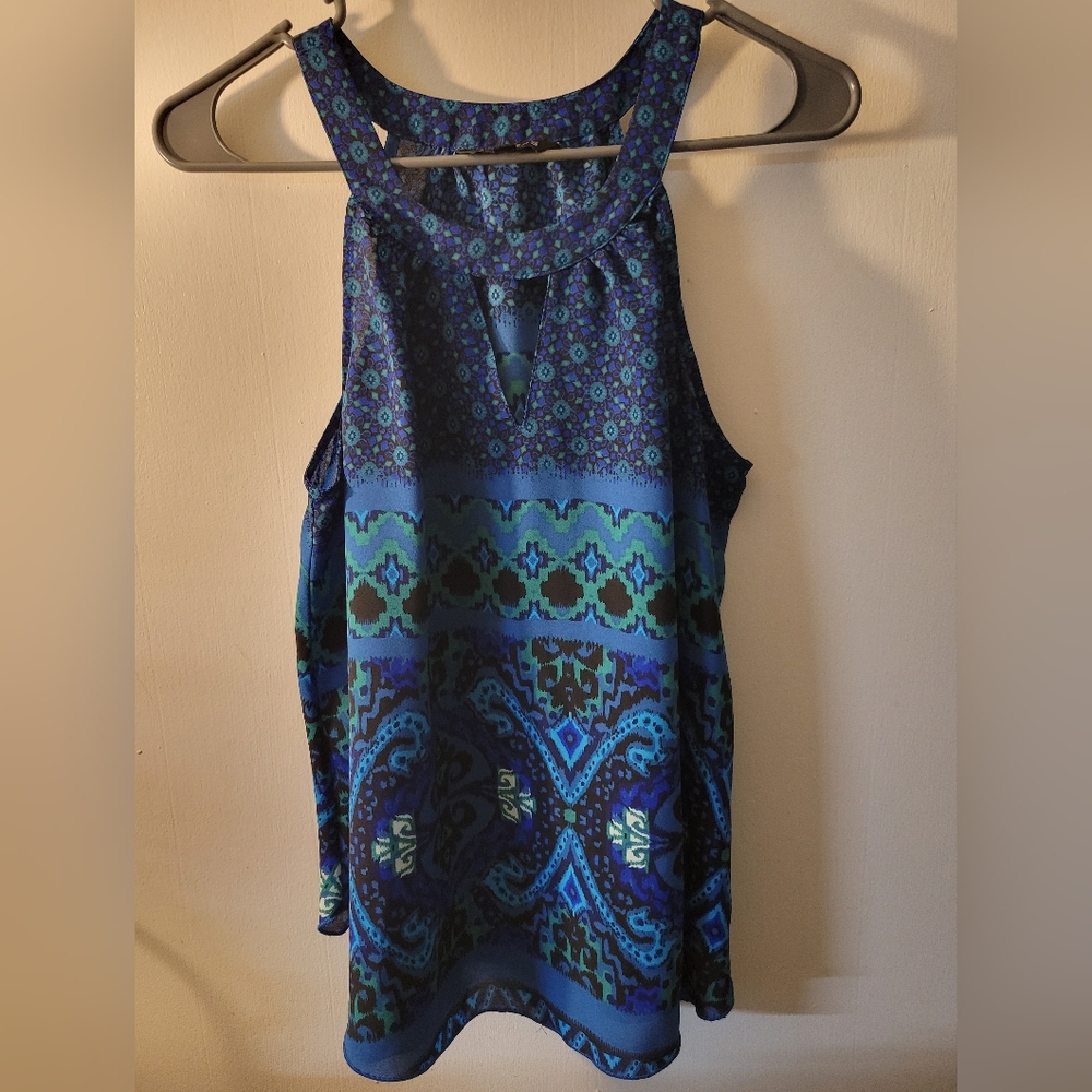 Express Multicolor Patterned Halter Top
